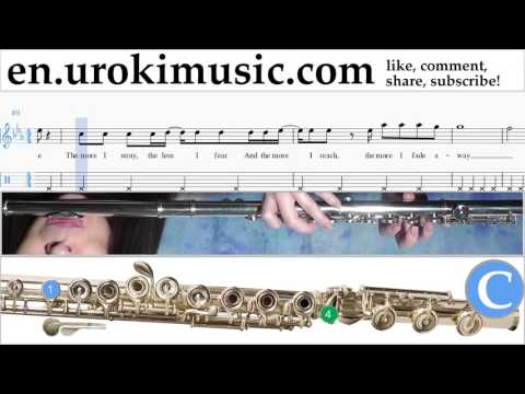 Flute lessons Imagine Dragons - Rise Up Sheet Music Tutorial Part#2 um-i352