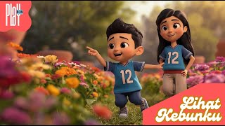 Download lagu Lihat Kebunku 🌻 Kesiha & Hanan bermain di kebun bunga | lagu anak-anak ceria [color fun garden song] mp3