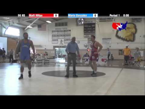 2012 Univ. WTT: 96 KG - Matt Wilps (Pittsburgh WC) vs. Mario Gonzalez (Illini WC)