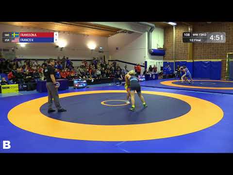 1/2 WW - 72 kg: A. FRANSSON (SWE) v. V. FRANCIS (USA)