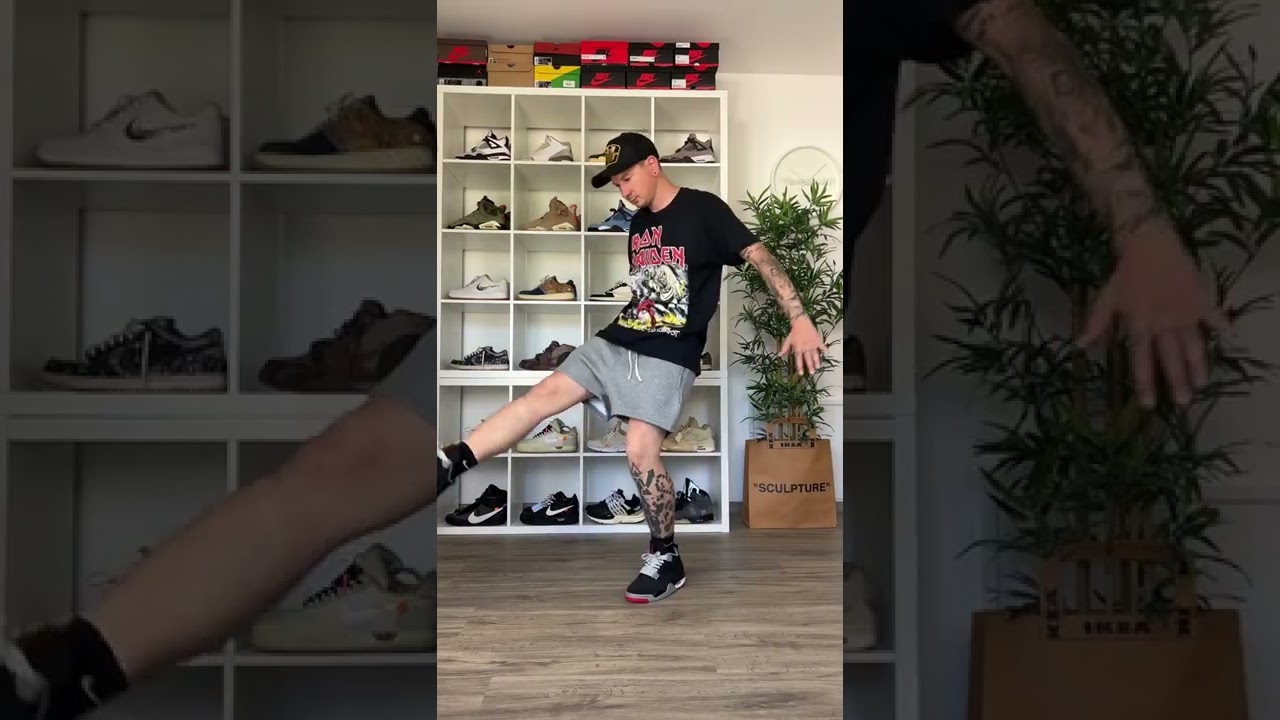 Fire red or bred #Jordan 4's 👟👟 ( streetwear/kicks) | Daily Outfits 👟👖👕 #shorts #viral