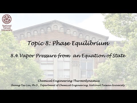 Topic 8.4 - Vapor Pressure From an EOS