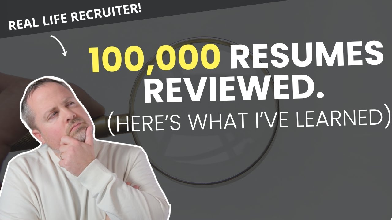 I've screened 100,000 resumes and here's what I've learned