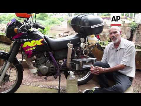 Brazilian inventor builds water-powered motorcycle