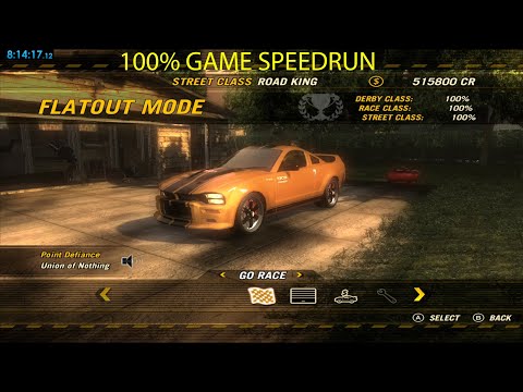 FlatOut: Ultimate Carnage 100% Wreckless Speedrun - 8:14:17 (World Record)