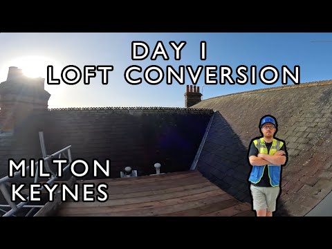 Day 1 of a Loft Conversion In Milton Keynes