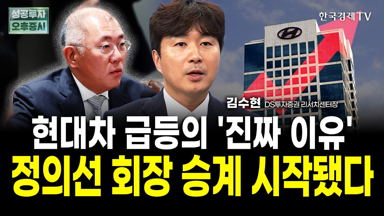 현대오토에버-모비스 동반 급등, 현대차 정의선 승계의 핵심고리 '이 종목'｜김수현 DS투자증권 리서치센?