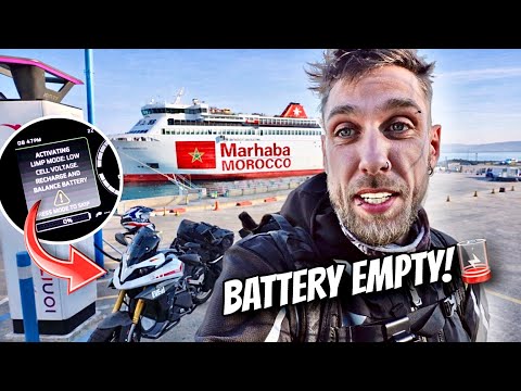 Going MAD! Electric Motorcycle down to 0% Battery on my way to Africa! 