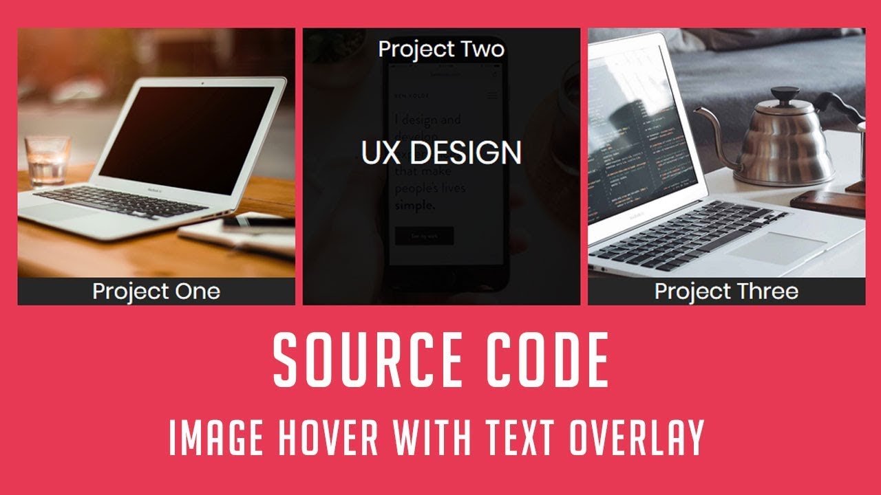 Image Hover Effect with Text overlay ( Source code )