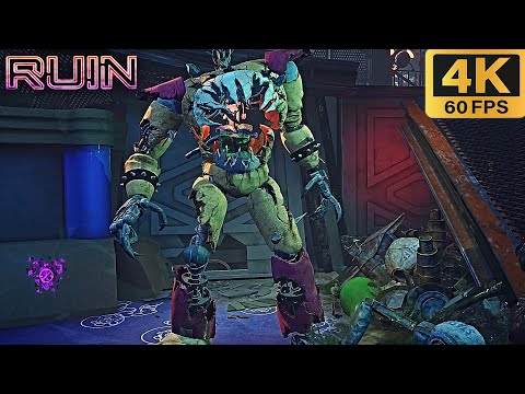 HEADLESS FREDDY CHASE - FNAF Security Breach Ruin DLC (4K60fps)