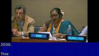 Nalini Singh’s official speaker at the “Session on Review of SDG 5”: UN Web TV - http://webtv.un.org