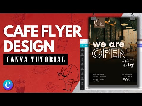 CAFE OPENING FLYER Design (Step by Step CANVA Tutorial for Restaurant Flyer)