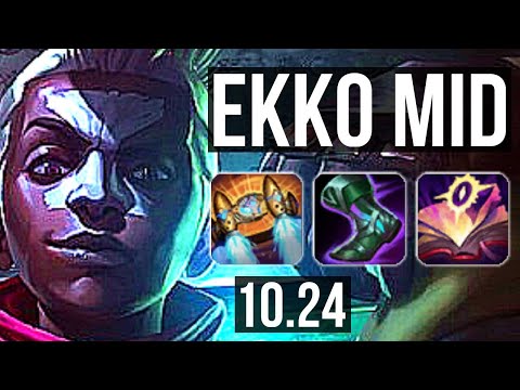 EKKO vs ZOE (MID) | 7 solo kills, 18/2/3, Rank 8 Ekko, Legendary, Rank 21 | KR Challenger | v10.24