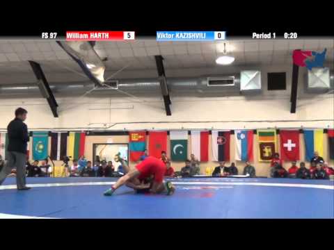 97 KG SF - William Harth (GER) vs Viktor Kazishvili (ARM)