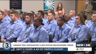 DOC's largest class of correctional officers of 2022 graduates, pointing to encouraging trend