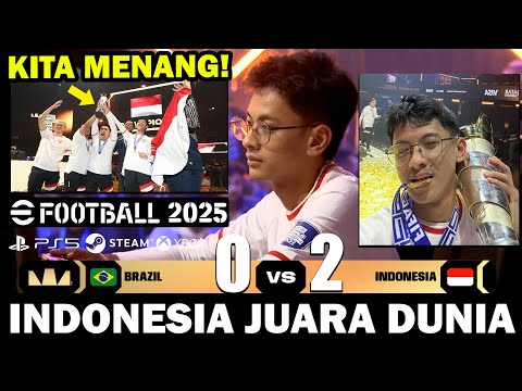 INDONESIA JUARA DUNIA EFOOTBALL! RIZKY FAIDAN MENGAMUK! BIKIN BRAZIL TAK BERKUTIK! KEREN BANGET!
