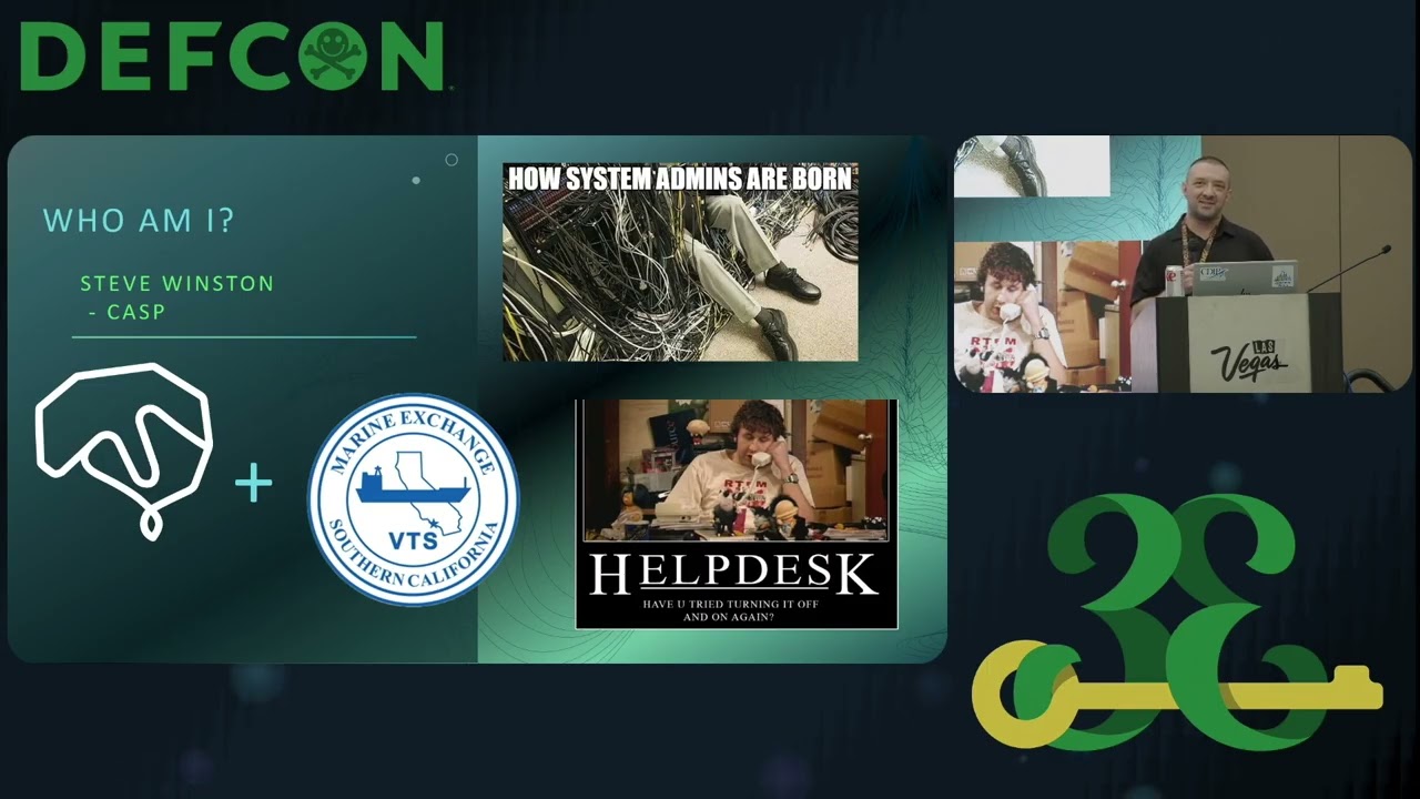 DEF CON 33 - Incident Response from a Maritime Sysadmin’s War Room - Kit Louttit, Steve Winston