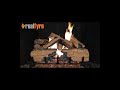 Real Fyre 18" Charred Split Oak Vented Natural Gas Logs Set with On/Off Automatic Pilot Kit