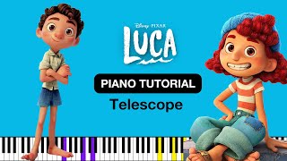 Telescope (from the movie &quot;Luca&quot;) – Dan Romer | Piano Tutorial