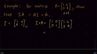 Introduction to the identity matrix