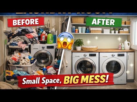 Deep Cleaning My Second-Floor Laundry Room | Small Space, Big Mess!