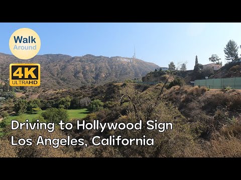 【4K60】 Driving - to Hollywood Sign, Los Angeles, California