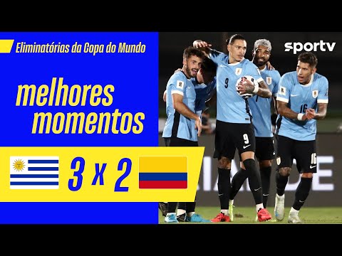 Gols e lances de Uruguai x Colômbia