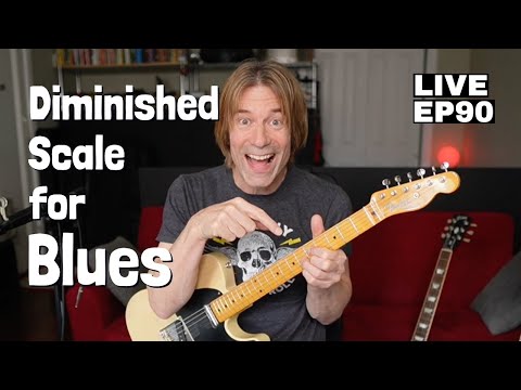 Simple way to USE the half step whole step - Diminished Scale - in the blues