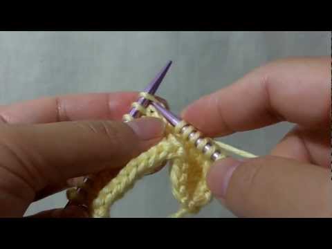How to knit S1K2togPsso (Slip 1, K2 together, Pass slip stitch over) - Double Decrease