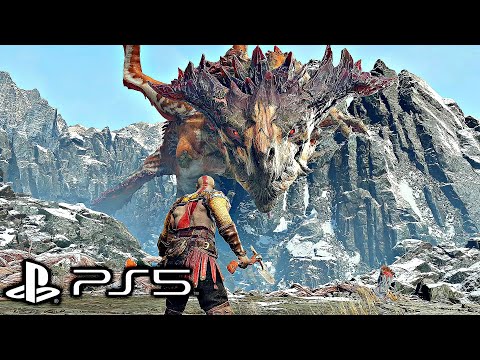 GOD OF WAR 4 Remastered PS5 - Dragon Boss Fight (4K 60FPS)