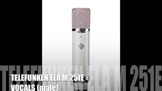 Video thumbnail for TELEFUNKEN ELA M 251E on male VOCAL by TELEFUNKEN Elektroakustik