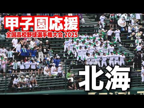 【高校野球 甲子園応援】北海　応援メドレー 【全国高等学校野球選手権大会 １回戦　北海 vs 東海大熊本星翔　】 第107回全国高校野球選手権　甲子園　ブラバン　吹奏楽　チア