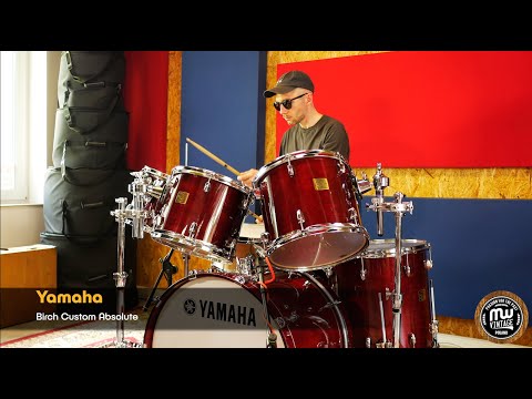 MW-Vintage.pl - Yamaha Birch Custom Absolute 22", 10", 12", 13”, 16" Cherry  4K