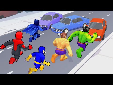 Hero Transform🏃‍♂️🚗🚲🚦All Levels Gameplay Walkthrough Android,ios Max Level 62
