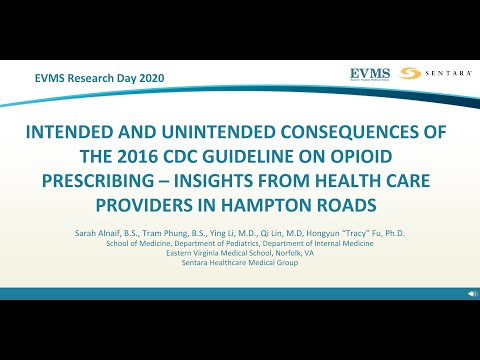 Thumbnail image of video presentation for Intended And Unintended Consequences Of The 2016 CDC Guideline On Opioid Prescribing ? Insights From Health Care Providers In Hampton Roads