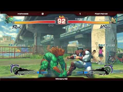 VS EVO Sponsorship 2014 - Flash Metroid (M.Bison) vs intehweedz (Blanka) - Winners R3 - USF4