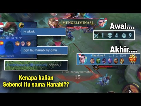 PRANK FIRST PICK HANABI DI SOLO RANK, AWAL DIHINA DI KATA"IN ENDINGNYA GENDONG SAMPE COMEBACK | MLBB