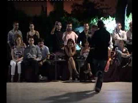  Damian Rosenthal  and  Celine Ruiz  are  dancing  to  the  milonga  "  Milonga Criolla  "