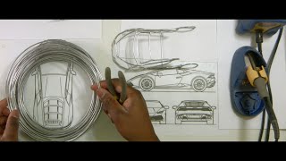 Wire Sculpture | Lamborghini Huracan