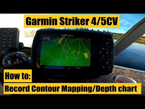 Garmin striker 4/5CV. How to record contour mapping feature to make a depth chart. #howto #garmin