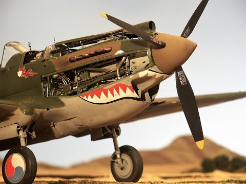 Curtiss P-40 B. Truly Scratch-Built Metal Models. Museum Collection 87 Naval Model Aircraft.