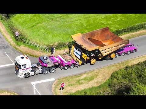Un ENGIN de 70 TONNES !! IMPRESSIONANT CONVOI EXCEPTIONNEL [STDC] dans NIORT !!