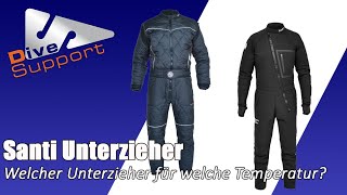 Welchen Santi Unterzieher für welche Temperatur? Was sagt der Hersteller? | DiveSupport