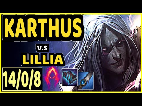 DJOKO (KARTHUS) vs LILLIA - 14/0/8 KDA JUNGLE GAMEPLAY - EUW Ranked GRANDMASTER