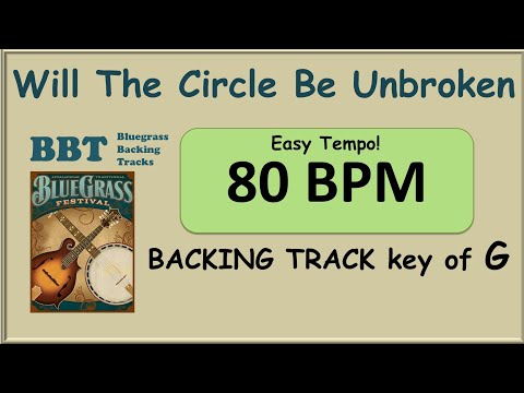 Will The Circle Be Unbroken 80 bpm bluegrass backing track