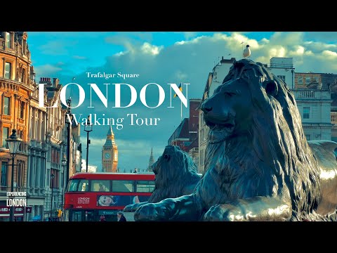 London's Trafalgar Square in 4K: Virtual Walking Tour 2023 - Best Travel Guide & London Walk | 4khdr