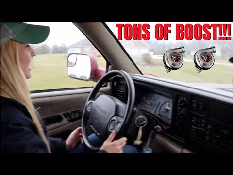 GIRLFRIEND VS TWIN TURBO 12 VALVE CUMMINS!!!