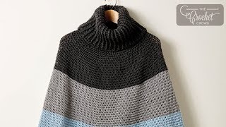 How To Crochet A Cape: Cozy Cowl Cape Poncho