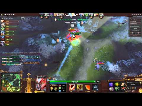 Dota 2 Juggernaut 1v5 Rampage.