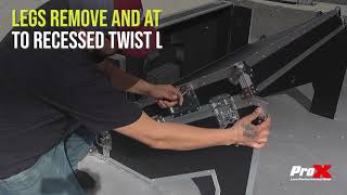 Video thumbnail for DJ Z-Table Workstation Flight Travel Case and Portable Table w. Handles and Wheels by ProX Live Performance Gear